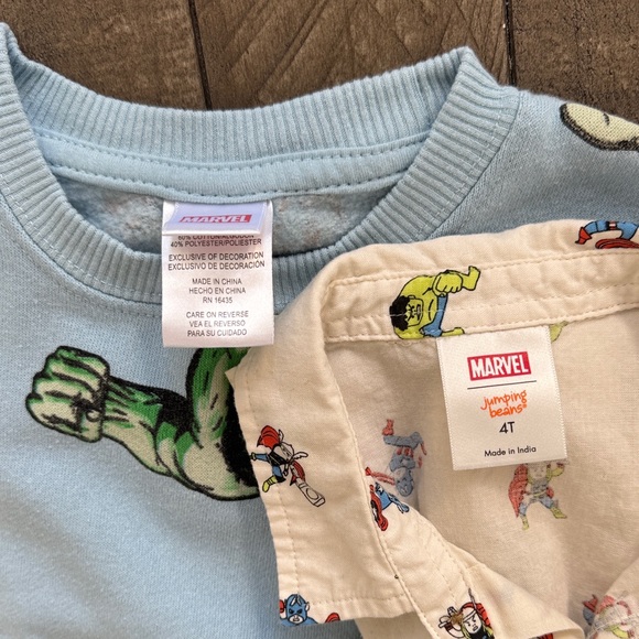 Marvel Superhero Sweatshirt and Button up Bundle - Picture 3 of 6